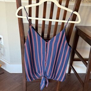 Sienna Sky Navy and Red Striped Camisole